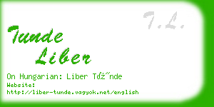 tunde liber business card